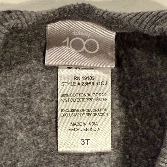 Disney 100 Skeleton Mickey Mouse Sweatshirt Boys 3T Girls Halloween Pumpkins - Picture 3 of 3